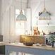 Alison 1 Light 12 inch Vintage Gold Pendant Ceiling Light in Antique Teal, Medium