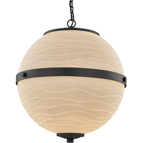 Porcelina Imperial LED 17 inch Matte Black Chandelier Ceiling Light in 2800 Lm LED