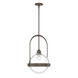 Atlas 1 Light 13.9 inch White Pendant Ceiling Light in Clear