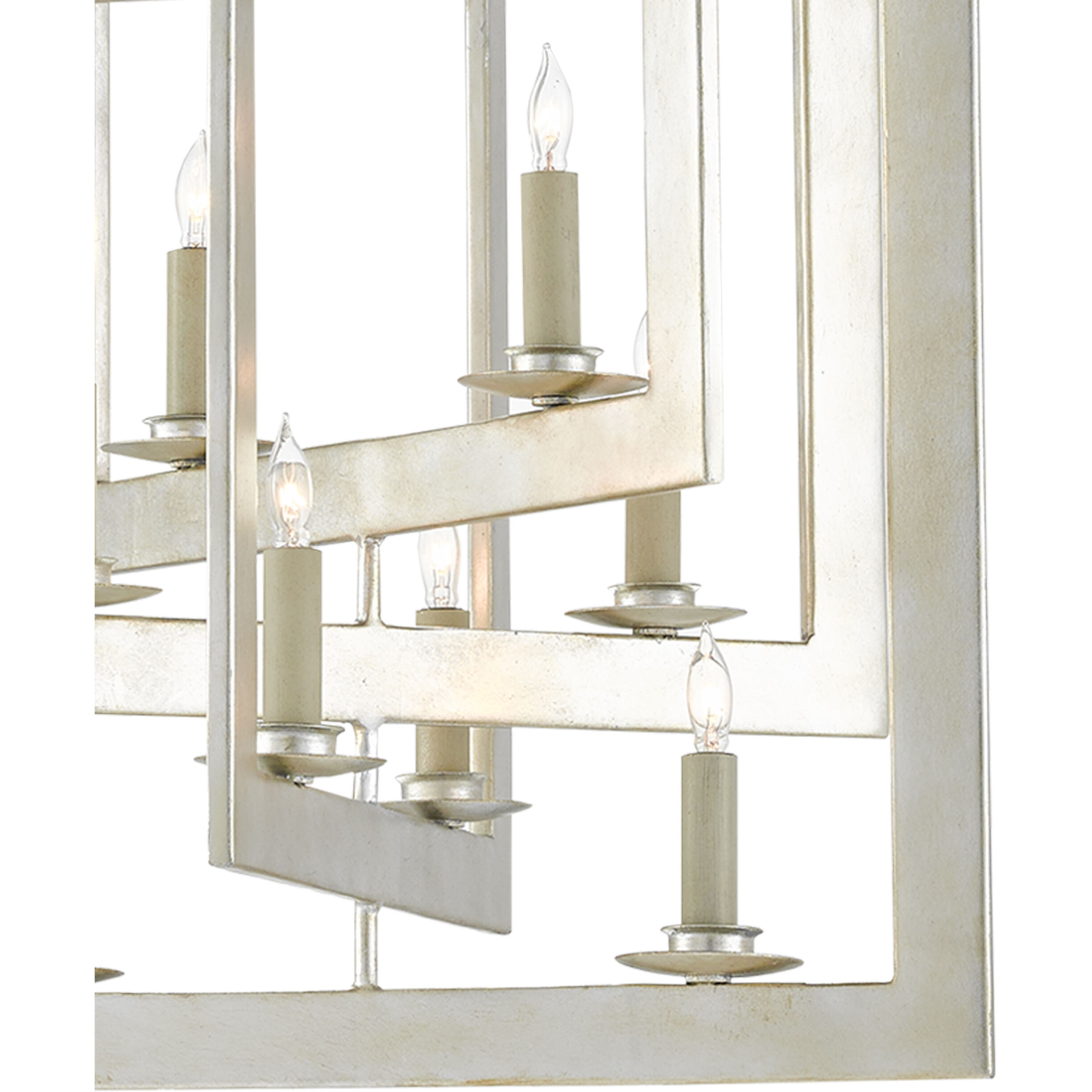 Middleton 8 Light 20 inch Contemporary Silver Leaf Chandelier Ceiling Light, Small