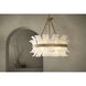 Fleur 6 Light 34 inch Burnished Gold Chandelier Ceiling Light