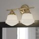 Huntley LED 16 inch Natural Brass Bathroom Light Wall Light