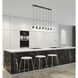 Aimie Linear Chandelier Ceiling Light in Brushed Nickel