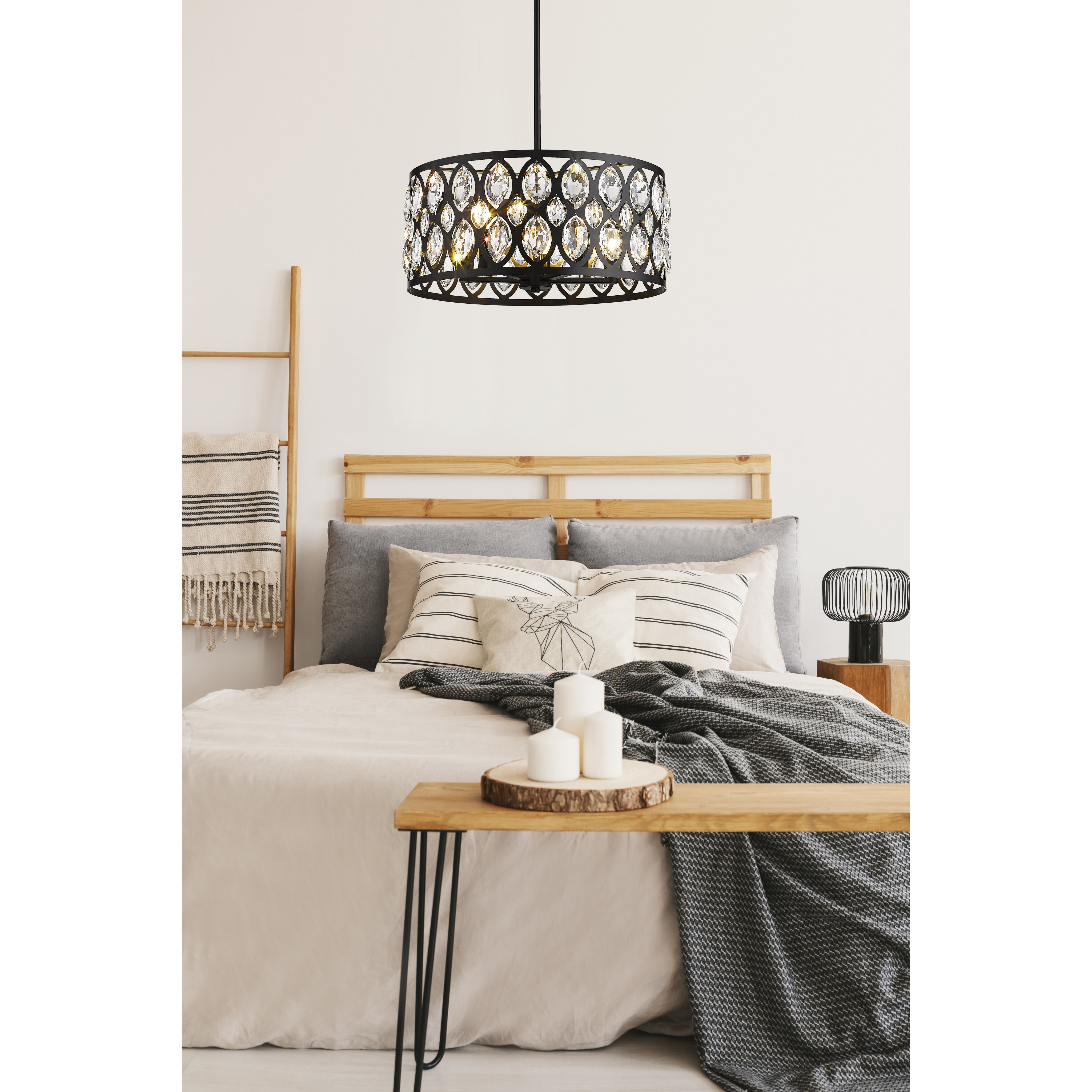 Dealey 5 Light 19.25 inch Matte Black Chandelier Ceiling Light