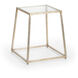 Jamie Merida 23 X 20 inch Antique Silver Leaf/Clear/Beveled Side Table