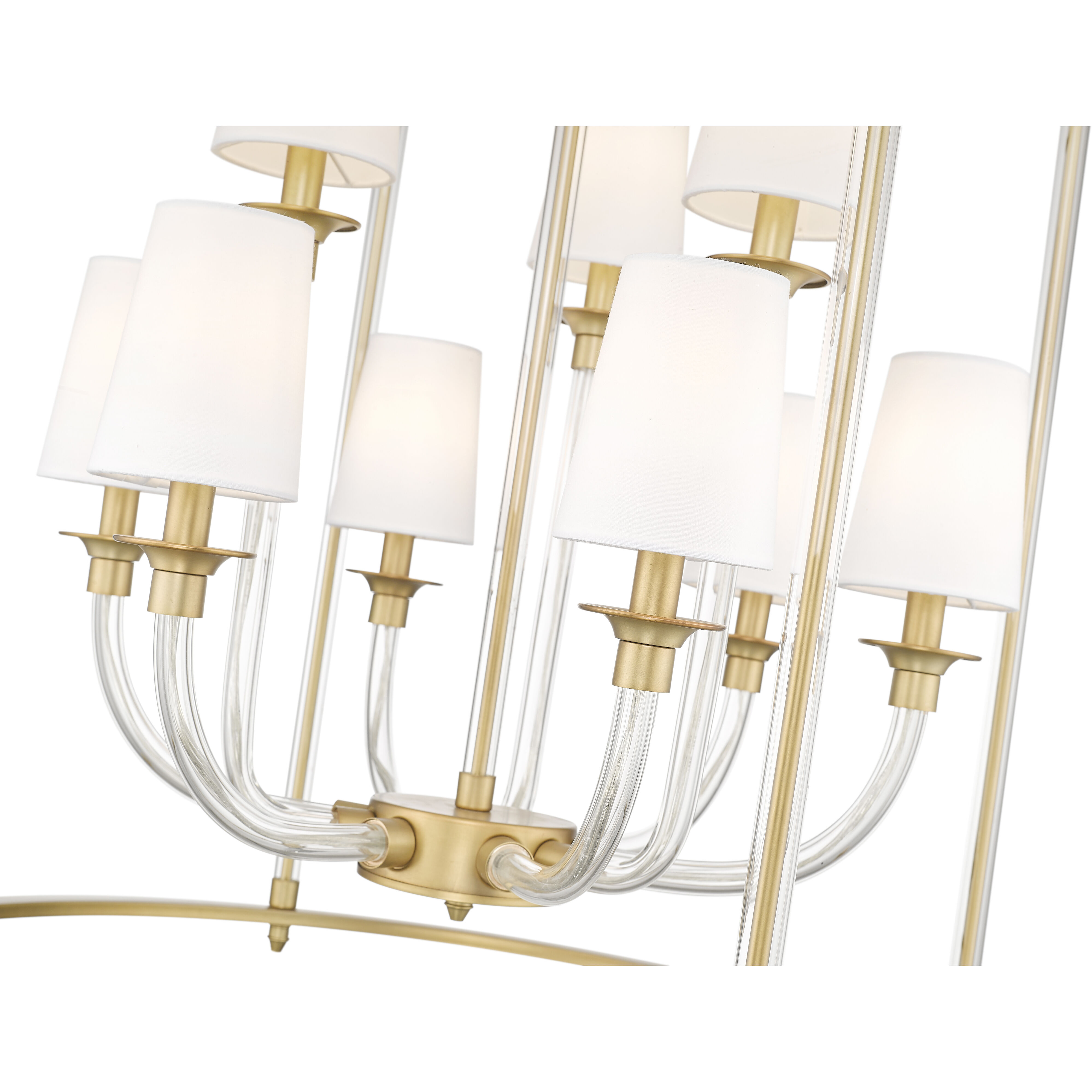 Katerina 9 Light 28 inch Rubbed Brass Chandelier Ceiling Light
