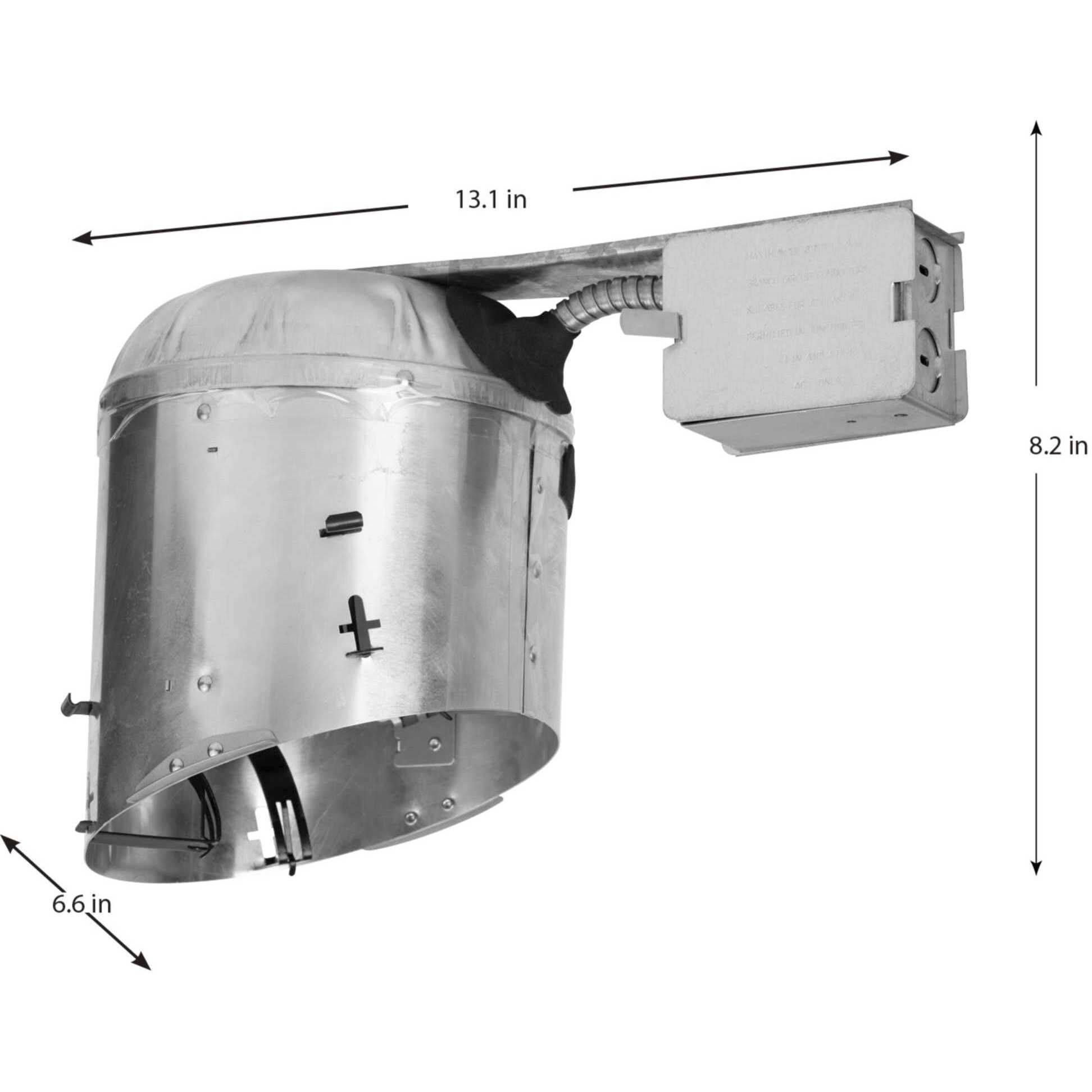 6in Slope Recessed Housing BR-30 Unfinished Recessed Can in Non-IC Rated, Remodel, Non-IC
