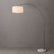 Scallop 92 inch 14 watt Black Nickel and White Arc Floor Lamp Portable Light