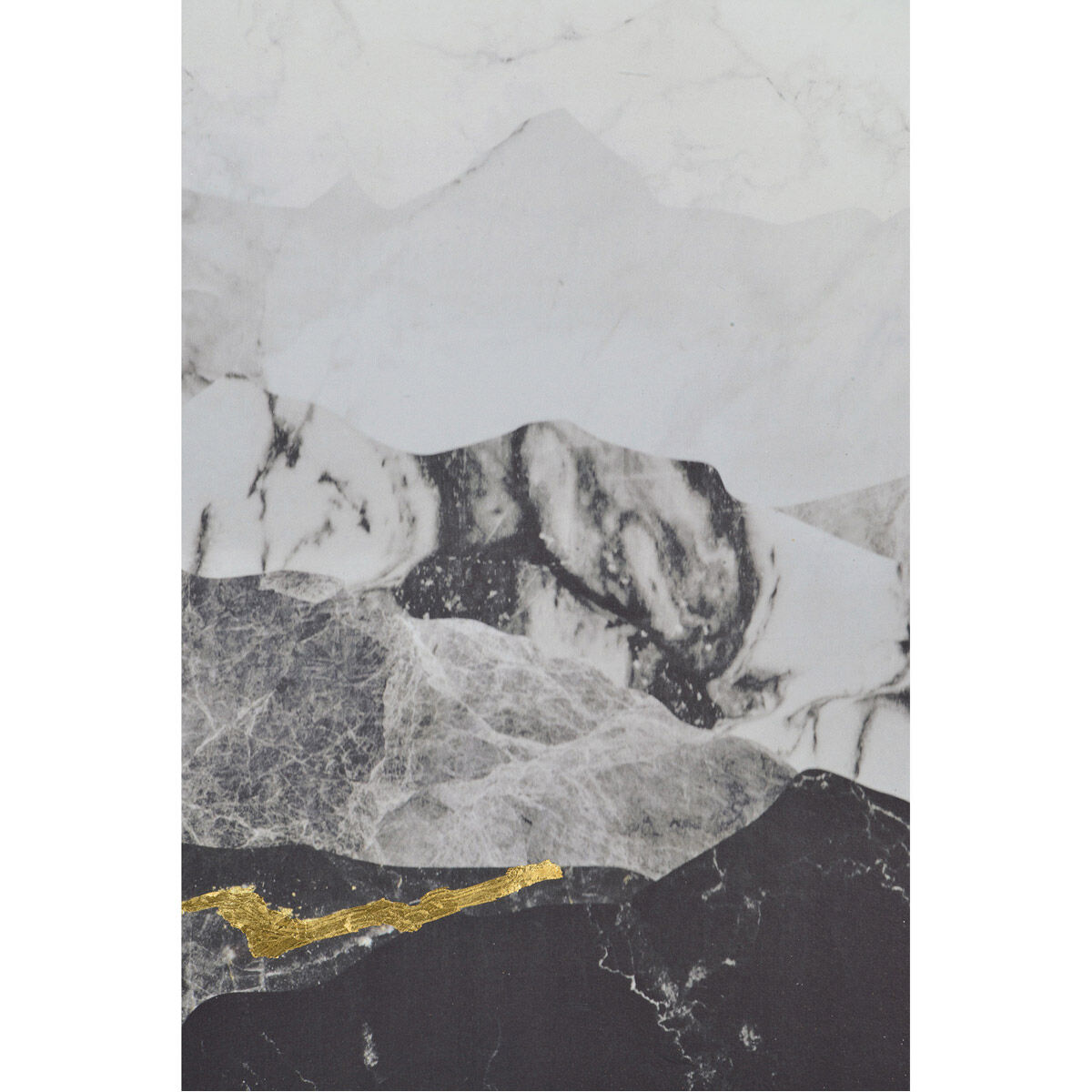 Manford Matte and Gold Leaf Accent Wall Art, Small