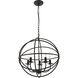 Octavia 5 Light 20 inch Dark Brown Pendant Ceiling Light