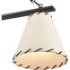 Marion 3 Light 36 inch Oil Rubbed Bronze with Natural Linear Chandelier Ceiling Light