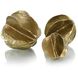 Spheres of Flowing Waves Brass Balls, Set of 3