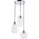 Gene 3 Light 17 inch Chrome Pendant Ceiling Light