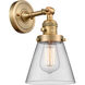 Franklin Restoration Small Cone LED 6.25 inch Brushed Brass Sconce Wall Light, Franklin Restoration