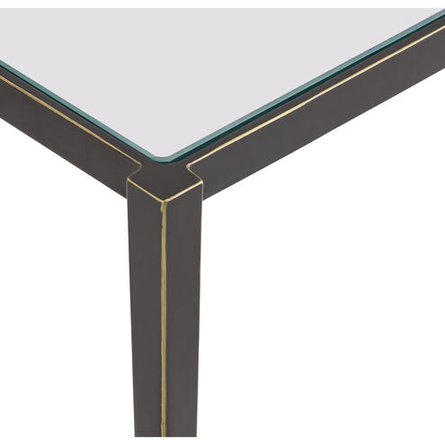 Leon 22 X 22 inch Bronze with Clear Accent Table