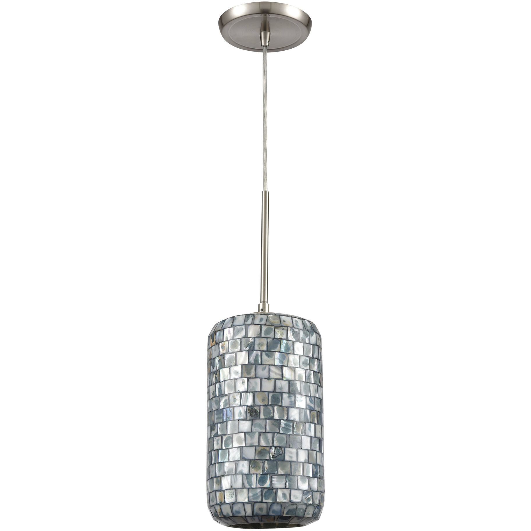 Capri 1 Light 6 inch Satin Nickel Pendant Ceiling Light