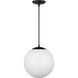 Leo - Hanging Globe 1 Light 14 inch Midnight Black Pendant Ceiling Light