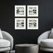 Dappled Stillness Blue and Black and Green and Gray Framed Art