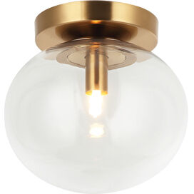 Bulbus LED 6.88 inch Aged Gold Brass Flush Mount Ceiling Light