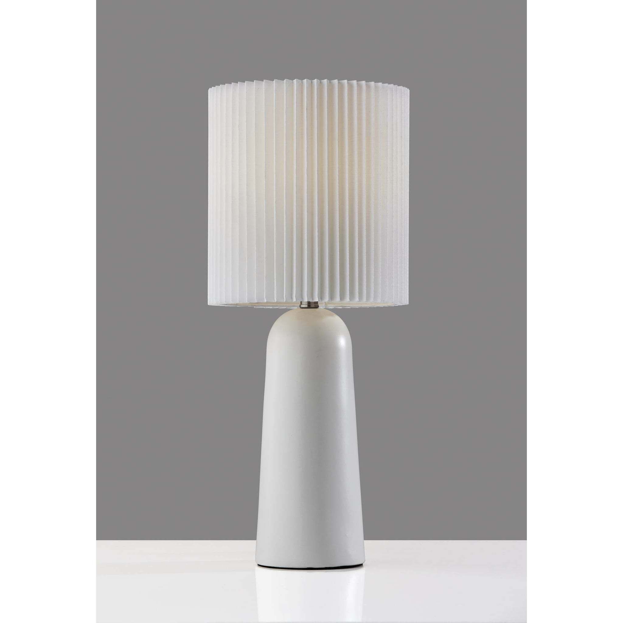 Callie 26 inch 100.00 watt White Ceramic Table Lamp Portable Light