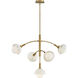 Phoebe LED 33.5 inch Heritage Brass Chandelier Ceiling Light
