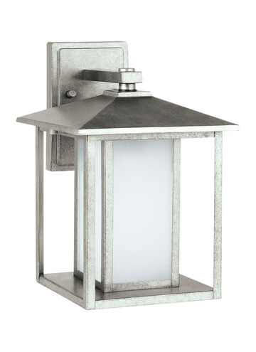 Hunnington 1 Light 14 inch Weathered Pewter Outdoor Wall Lantern, Medium