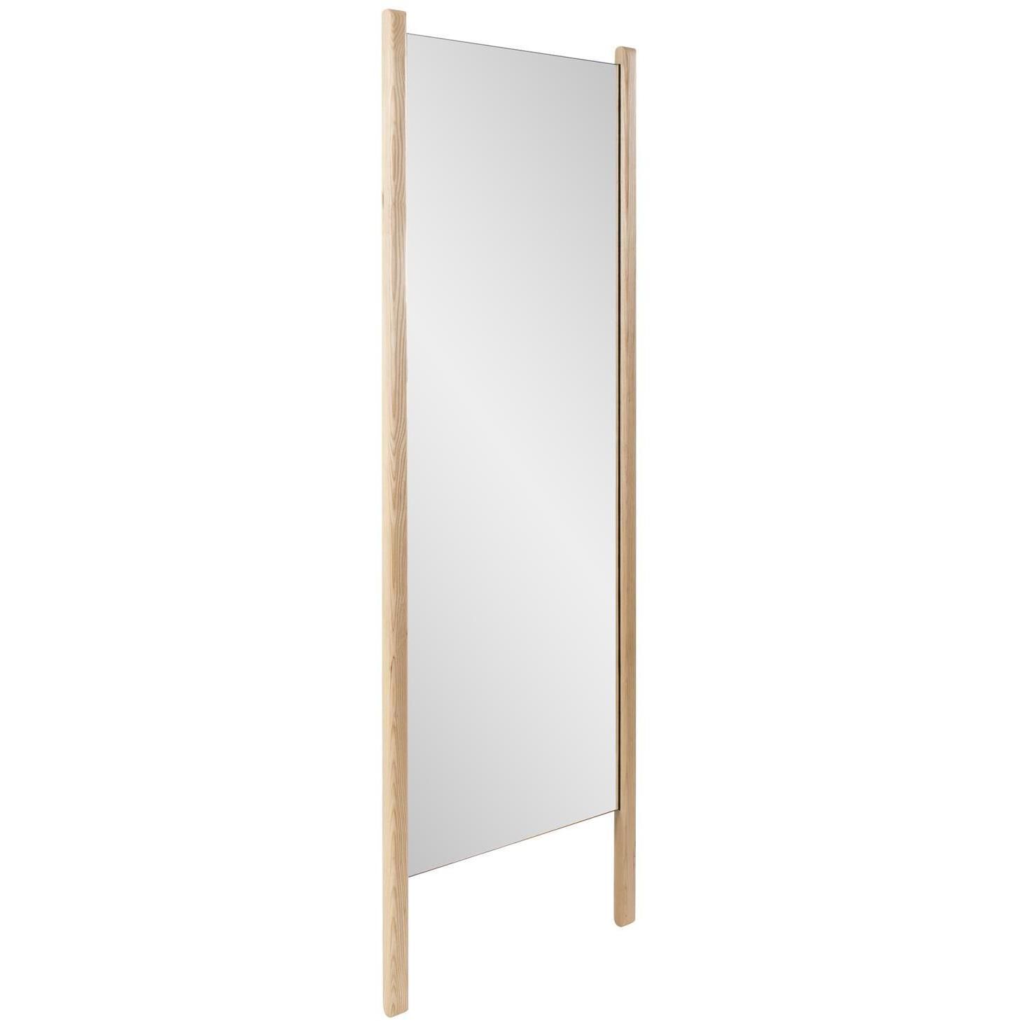 Emil 72 X 24 inch Bleached Oak Leaning Mirror, Tall