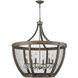 Renaissance Invention 6 Light 30 inch Weathered Zinc Chandelier Ceiling Light