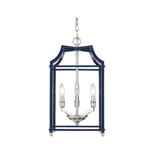 Leighton 3 Light 12 inch Pewter Pendant Ceiling Light in Navy
