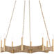 Mallorca 8 Light 32 inch Dark Contemporary Gold Leaf Chandelier Ceiling Light