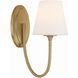 Juno 1 Light 6 inch Vibrant Gold Sconce Wall Light