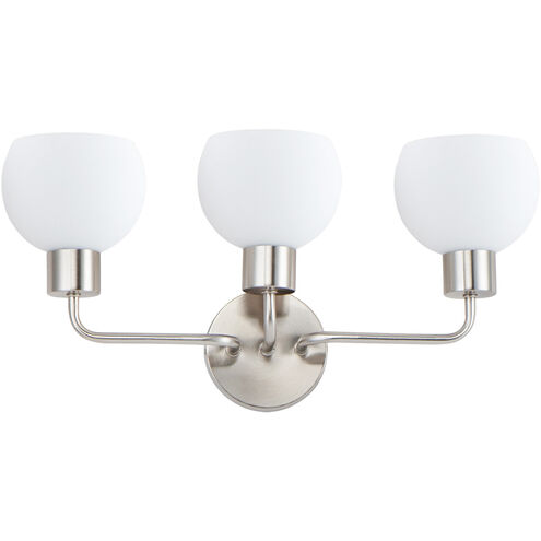 Coraline 3 Light 22 inch Satin Nickel Bath Vanity Wall Light
