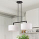 Meridian 2 Light 35 inch Bronze Linear Chandelier Ceiling Light, Large