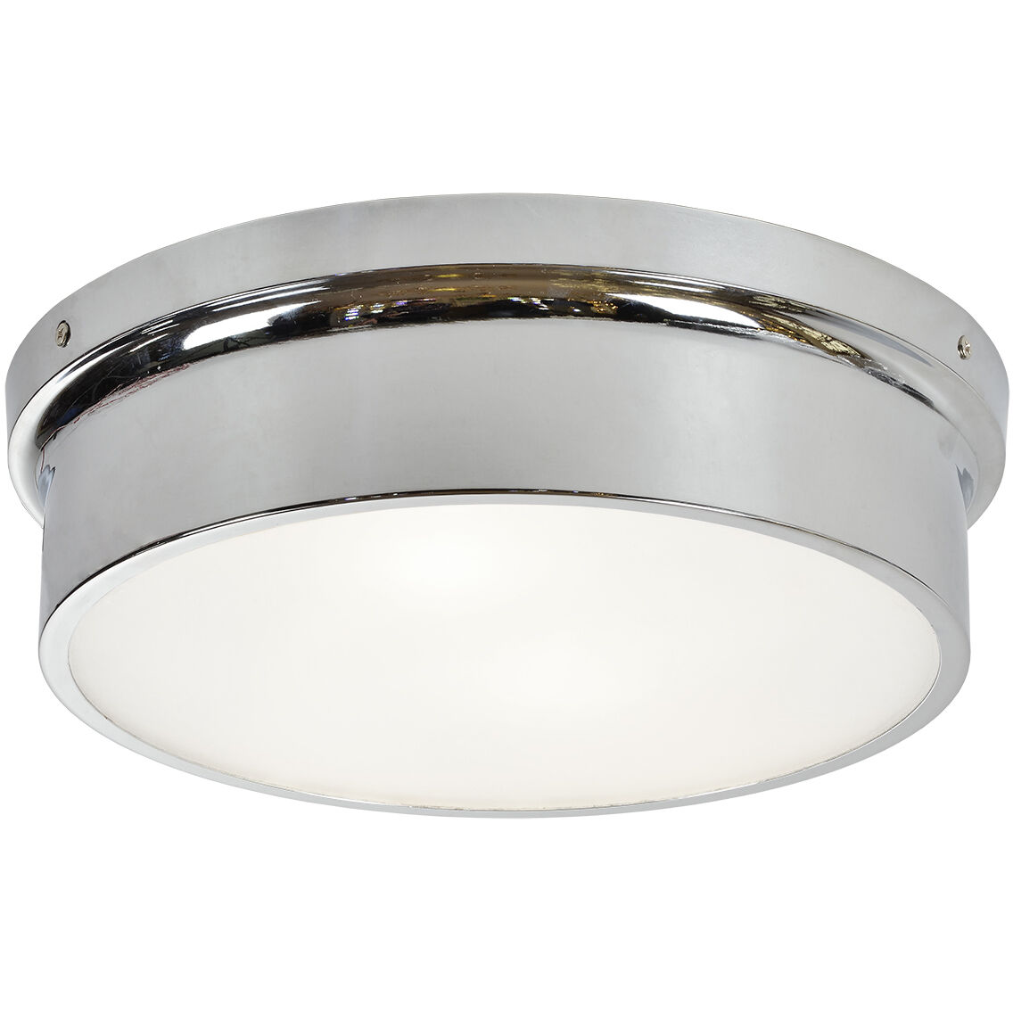 Ciotola 2 Light 12 inch Chrome Flush Mount Ceiling Light