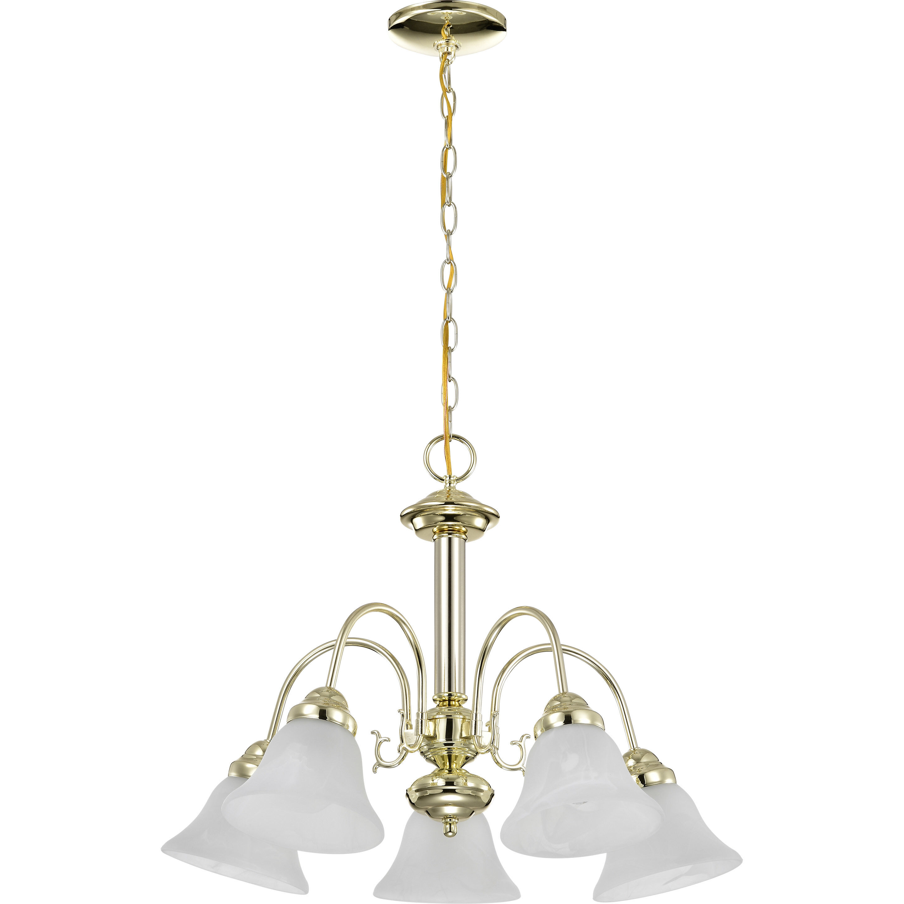 Ballerina 5 Light 24 inch Polished Brass Chandelier Ceiling Light 