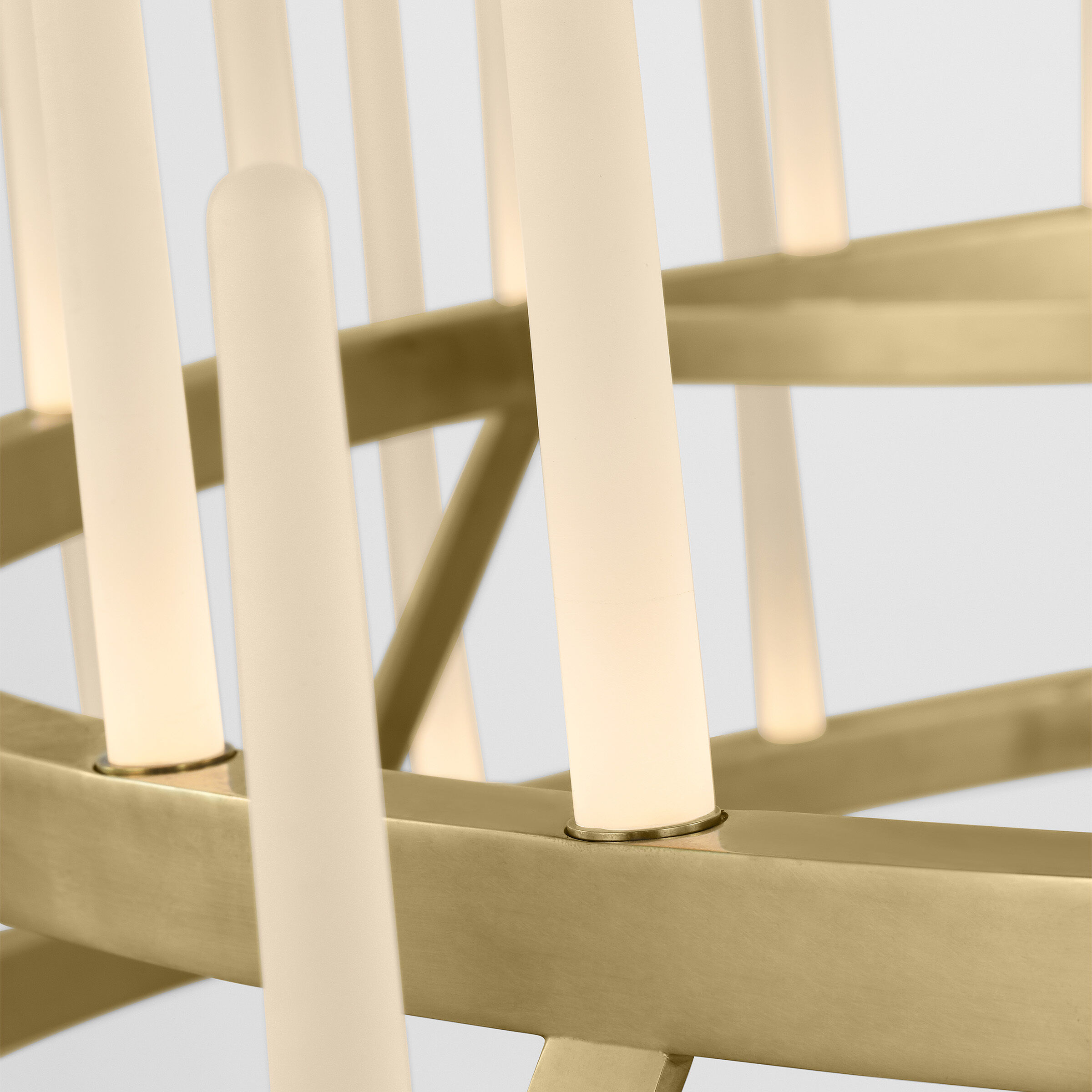 Sean Lavin Sagrada LED 60 inch Hand-Rubbed Antique Brass Two-Tier Chandelier Ceiling Light