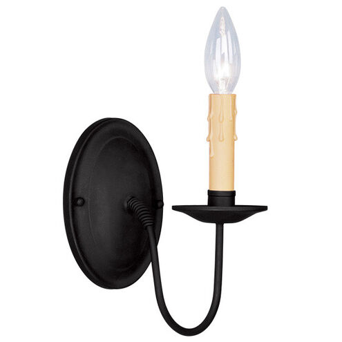 Heritage 1 Light 4 inch Black Wall Sconce Wall Light