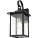 Carisle 1 Light 15 inch Black Outdoor Wall Sconce