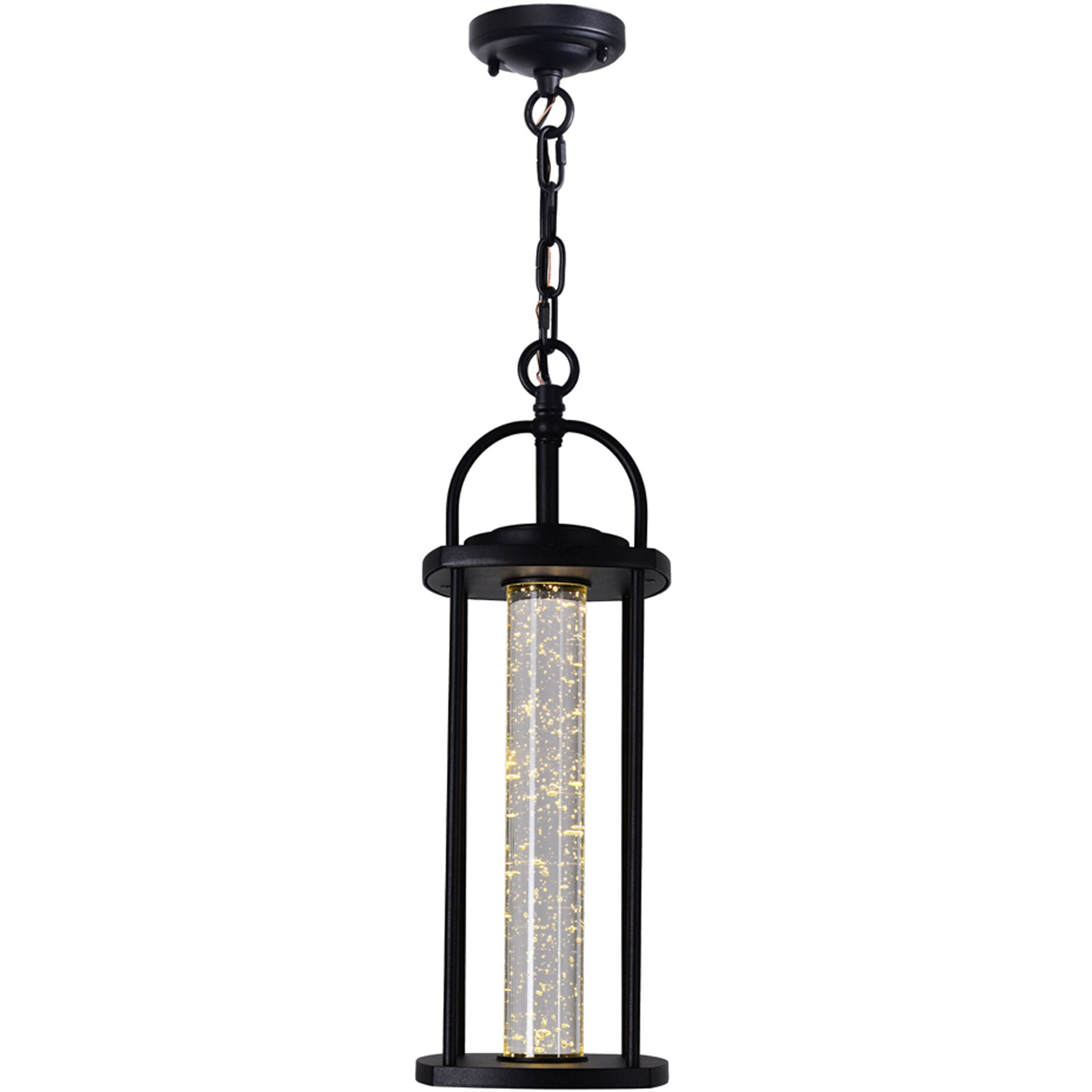 Greenwood LED 6 inch Black Outdoor Hanging Light