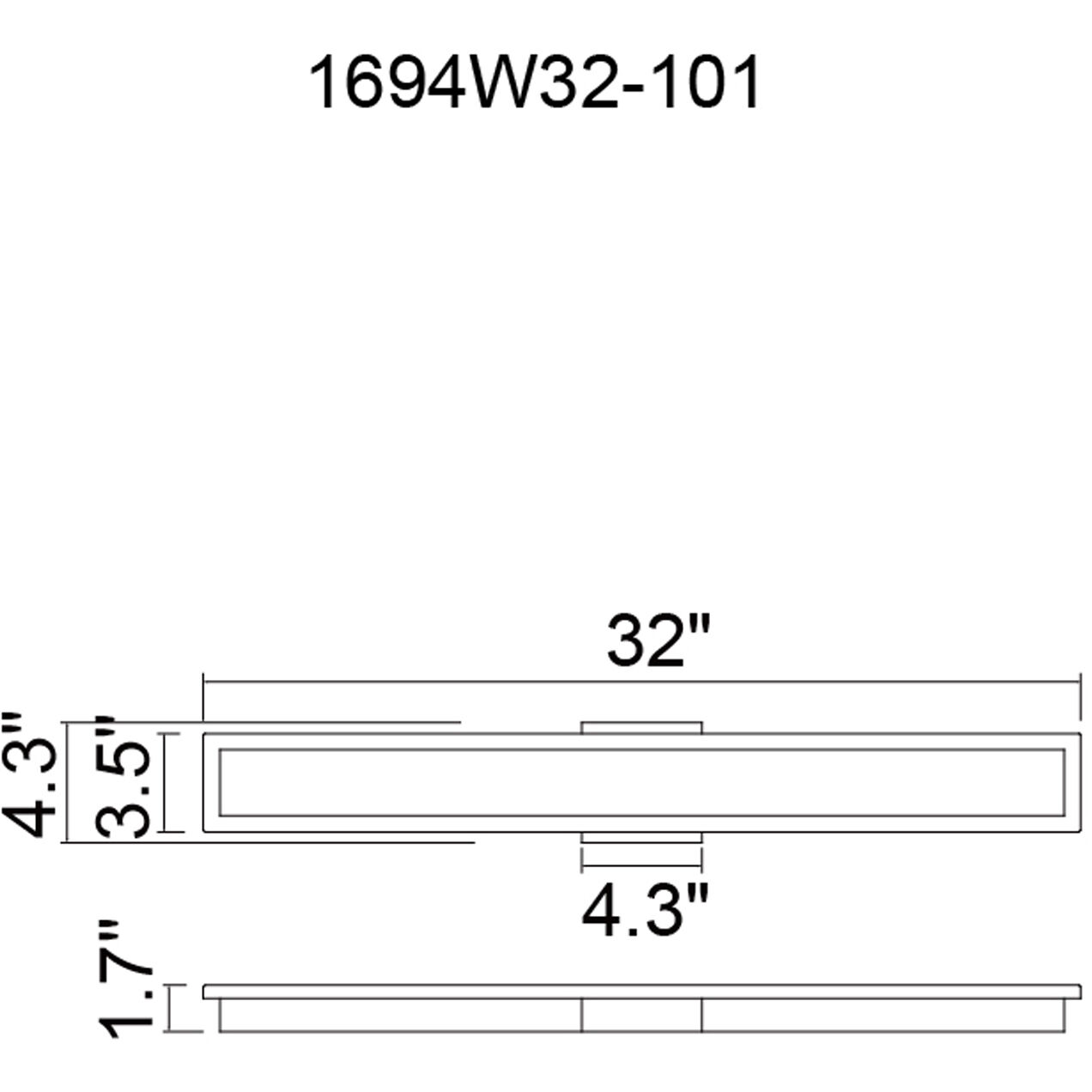 Malibu LED 32 inch Black Outdoor Wall Light