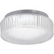 Bark LED 7 inch Polished Nickel with Frosted White Flush Mount Ceiling Light