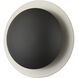 Ventura 2 Light 11 inch Black with Brushed Nickel Reflector Backplate Semi-Flush/Wall Sconce Ceiling Light, Medium