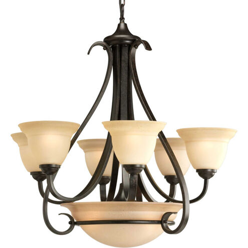 Torino 6 Light 28.63 inch Forged Bronze Chandelier Ceiling Light