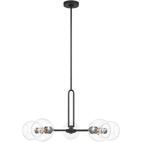 Codyn 5 Light 34 inch Midnight Black Chandelier Ceiling Light