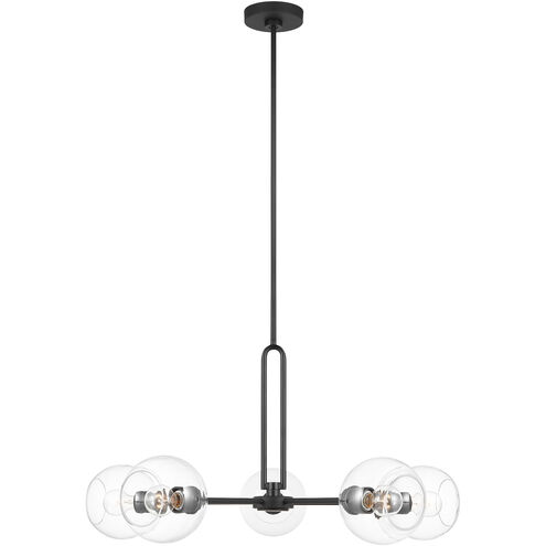 Codyn 5 Light 34 inch Midnight Black Chandelier Ceiling Light
