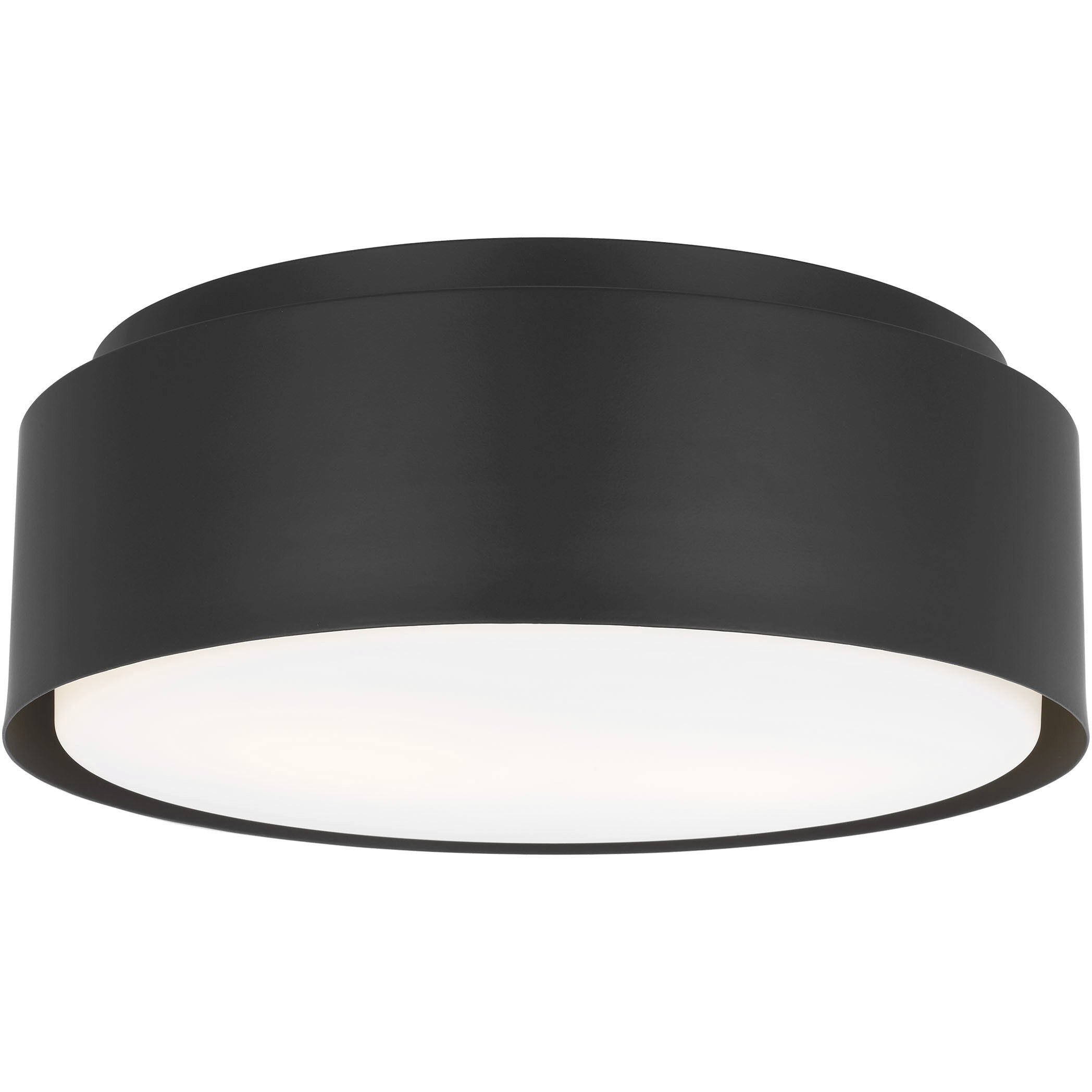 Drew & Jonathan Dartmore 2 Light 15 inch Midnight Black Flush Mount Ceiling Light, Medium