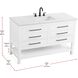 Karson 54 X 34 inch White Bathroom Vanity Cabinet
