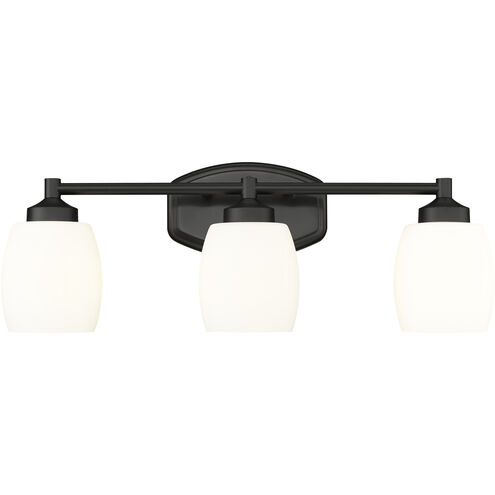 Kendrick 3 Light 23 inch Matte Black Bath Vanity Light Wall Light