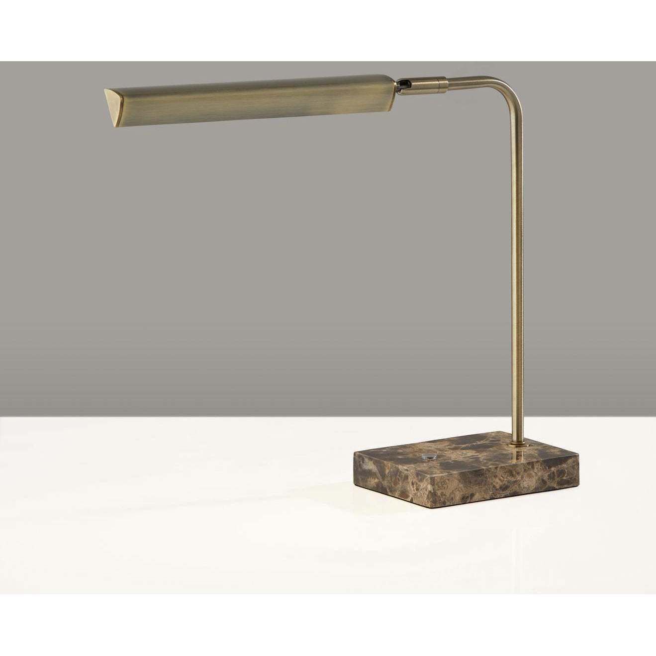Reader 15 inch 5.00 watt Antique Brass Desk Lamp Portable Light