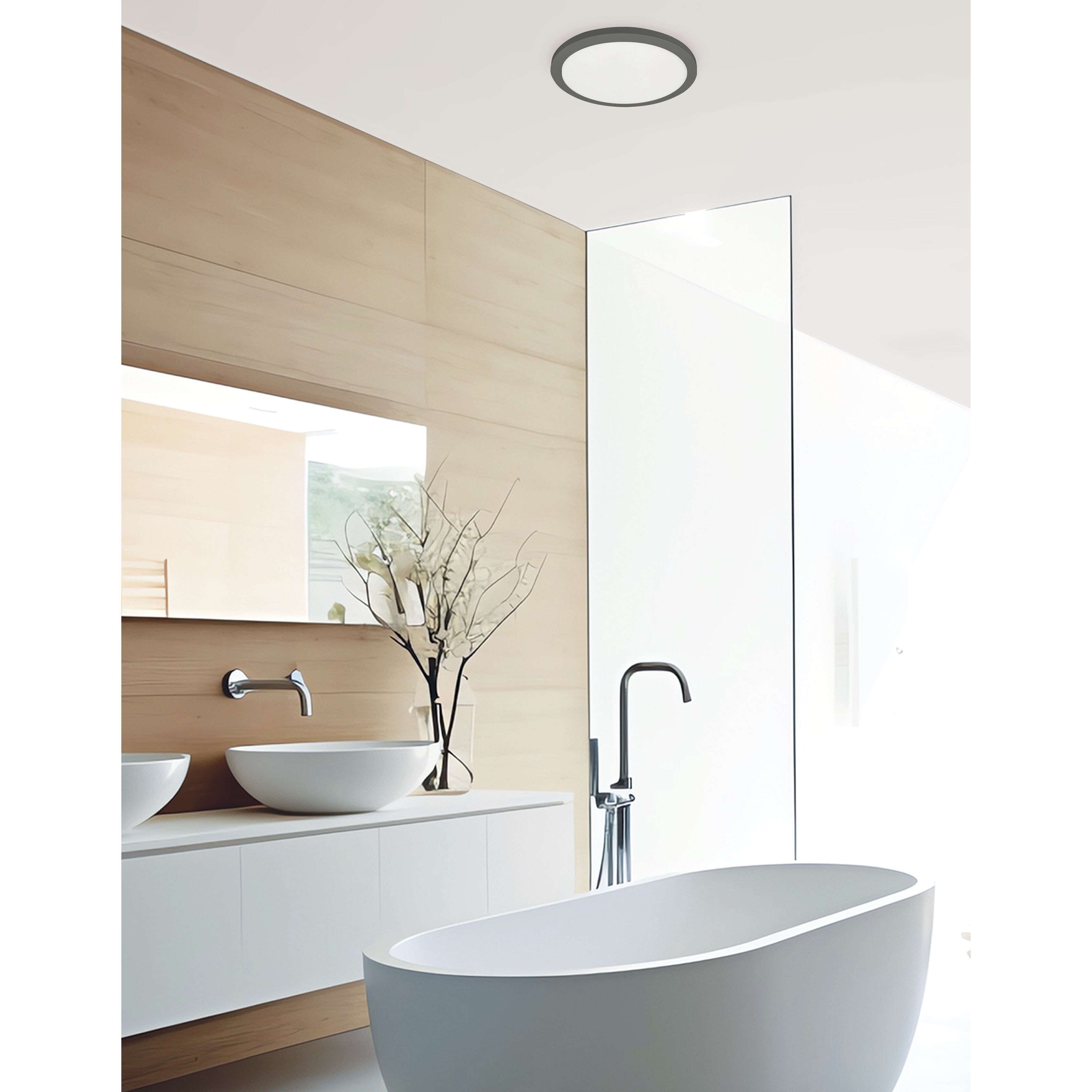 Franchesa LED 9 inch Matte Black Flush Mount Ceiling Light